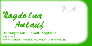 magdolna anlauf business card